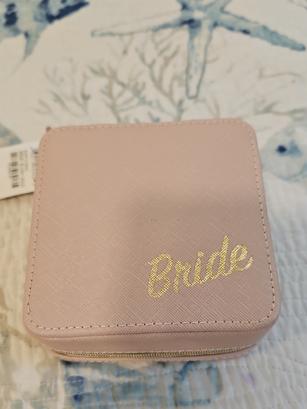 Nordstrom Pink 'Bride' Compact Travel Jewelry Case